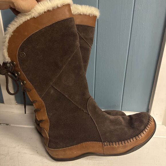 THE NORTH FACE PrimaLoft Brown SUEDE 200 GRAM INSULATED WATERPROOF BOOTS Size 9 - Picture 7 of 13
